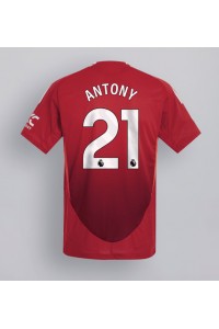 Fotbalové Dres Manchester United Antony #21 Domácí Oblečení 2024-25 Krátký Rukáv